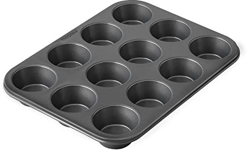 Pedrini stampo teglia per 12 muffin o cupcake con rivestimento antiaderente