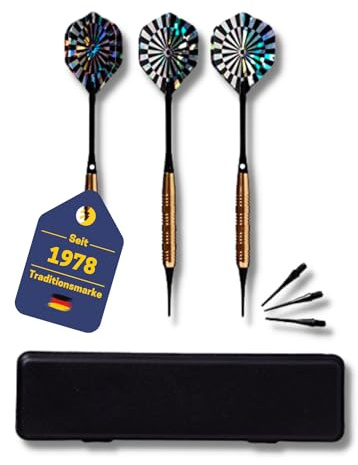 BEST SPORTING Safety Dartpfeile Sabre, 3 Stück à 14 oder 18 g, Aluminium, inklusive Ersatzspitzen und Etui, Gewicht:14 g