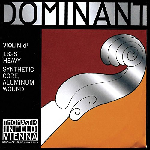 Thomastik-Infeld Dominant violinsträng D 4/4 – lös sträng (132st), syntetisk kärna, aluminiumspunnen, stark spänning