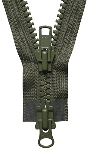 YKK Cerniera a Scorrimento bidirezionale, No. 566 Cachi, 76 cm Length