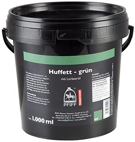 PFIFF Grasa para pezuñas con aceite de laurel, verde, 1000 ml