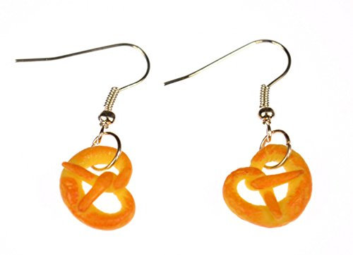 Miniblings Brezel Ohrringe Brezn Oktoberfest Hänger Bayern Brezeln Handarbeit - Handmade Modeschmuck I Ohrhänger Ohrschmuck versilbert