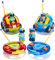 Prextex Remote Control Cars for Kids Age 3 and Up - 2-Pack Cartoon RC Car Police and Race Kids Toys - Realistic Sirens, Honking Sounds, and Flashing Headlights - Ideal Stocking Fillers for Toddlers