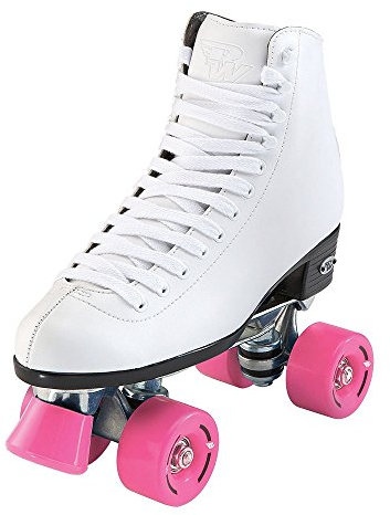 Riedell RW Wave Roller Skates for Men and Women - Durable Recreational Quad Skate with Padded, Precision Fit and High-Rebound Wheels, Roller Skates - White, Size 6