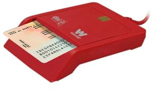 Woxter Elektronische ID Reader Rot - elektronische ID-Leser, ID 3.0, kompatibel mit PC und MAC, PE26-145