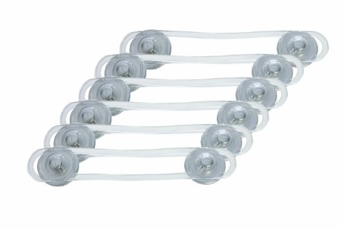 Dreambaby Style F1107 Flexible Kindersicherung Schranksicherung Schubladensicherung zum Kleben, silber