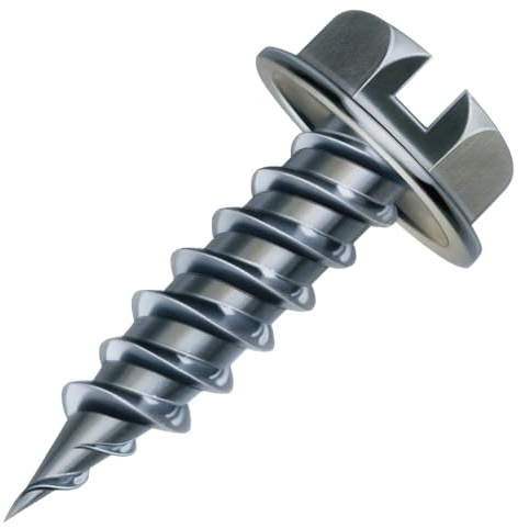 Malco HW7X1/2ZT Zip-in Self Piercing Screw, 1,000-Pack