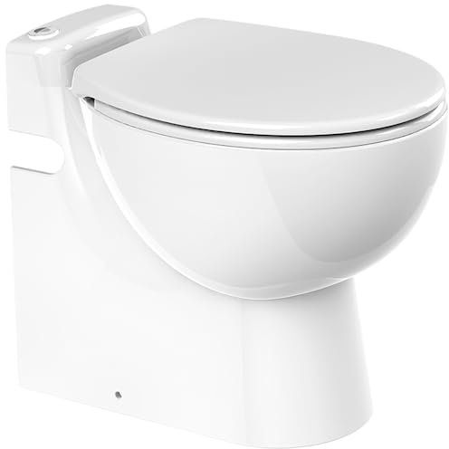 SFA – Sanicompact Pro – Wand-WC mit integrierter Abwasserhebeanlage – Modern – Doppelspülsystem Eco+ – Hygienisches Material – Einfache Installation & Wartung – 51 dB – 36,8 x 55,5 x 49 cm – 550 W