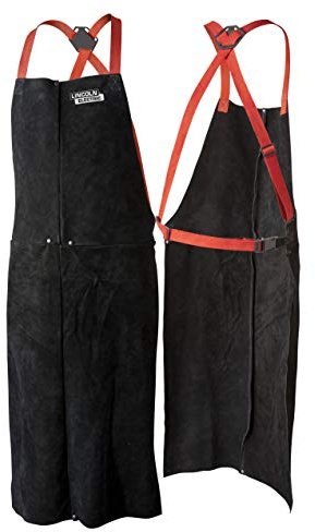 Lincoln Electric Leather Welding Apron | 42 Length | Adjustable Fit | Black |K3110-ALL
