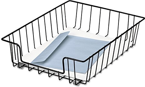 Fellowes Workstation 3 Letter Desk Tray Organizer, Wire, Black (60112)