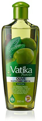 Vatika Naturals Olive Enriched Hair Oil - 200 ml | Nourishes & Protects |100% Natural Oils | Enriched With Almond & Vitamin E | For All Hair Types
