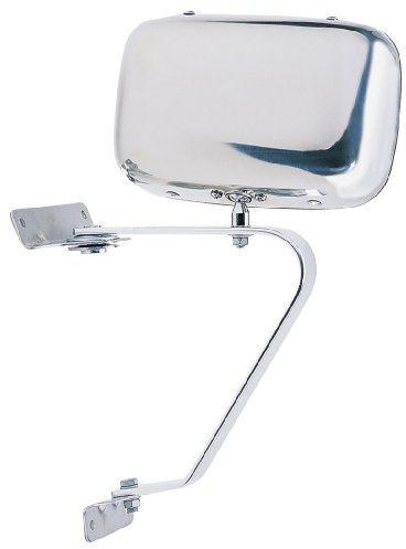 Mirror for Ford Bronco, F150, F250, 1997 F250 HD, F350, chrome, foldaway, Fits LH or RH, Manual