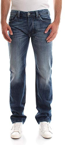 Diesel Larkee, Jeans dritti Uomo, Blu (Denim 01), W34/L32