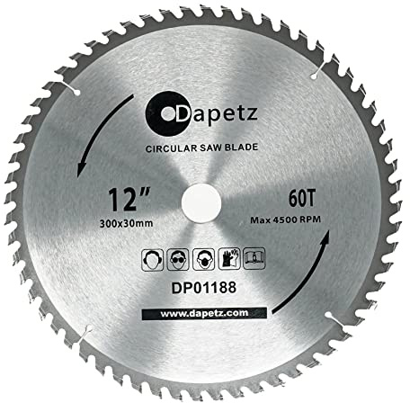 Dapetz ® TCT Circular Saw Blades 300 x 30mm 40 & 60 Tungsten Tipped Teeth for Hardwoods, Softwoods & Chipboards Compatible with Various Circular Saws 2PCS