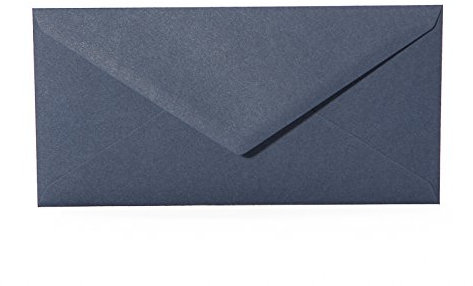 Paper24 25 Briefumschläge Dunkelblau DIN lang 110x220 mm, 11x22 cm, ohne Fenster, Ideal für Einladungskarten Hochzeit Geburtstag u. ä.