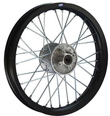 HMParts Pit Bike/Dirt Bike/Chine Cross Jante en Acier 17 Arrière Noir