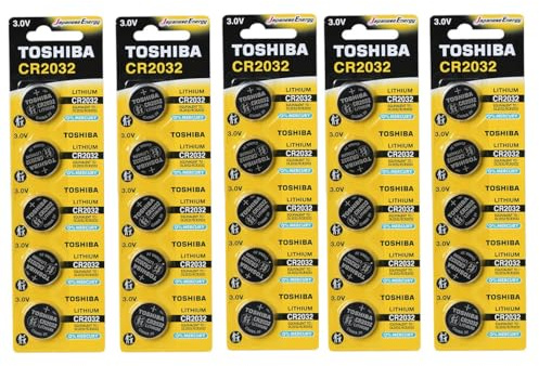Toshiba CR2032 3 Volt Lithium Coin Battery (25 Batteries)