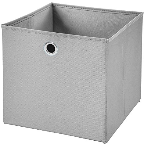 1 Stück Faltbox Hellgrau 28 x 28 x 28 cm Aufbewahrungsbox faltbar