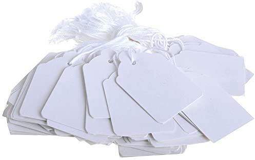 Q-Connect KF01615 Strung Ticket 21x13mm (Pack of 1000) - White