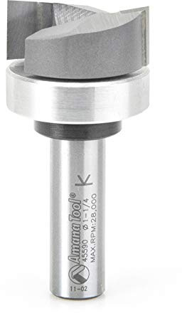 Amana Tool - 45590 Carbide Tipped Mortising 1-1/4 Dia x 1/2 Shank with Upper Bb