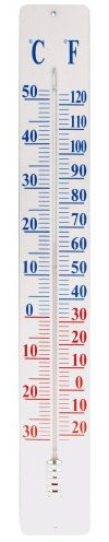 Esschert thermomètre sur plaque métal 90 cm