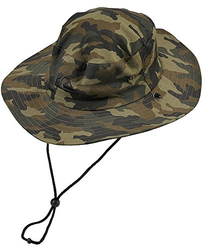Quiksilver Bushmaster Chapeau de Brousse pour Protection Contre Le Soleil, Bord Souple, pour Homme, Camouflage, L/XL