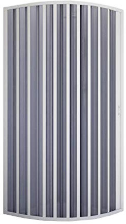 Forte Mampara de Ducha Semicircular 75x75 CM Radio 38 H185 PVC Mod. Sharp Lateral