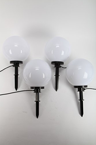 point-garden 4X Kugelleuchte Gartenleuchte Leuchtkugel Kugellampe Lampe D 30cm / 220V