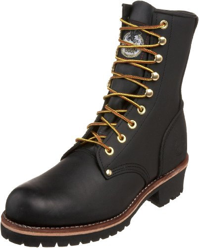 Georgia Boot Logger Work Boot, Black, Size 8.5(W)