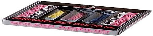 Maimeri Acrylfarben-Set M0998190, Primärfarben + schwarz, 75 ml-Tuben