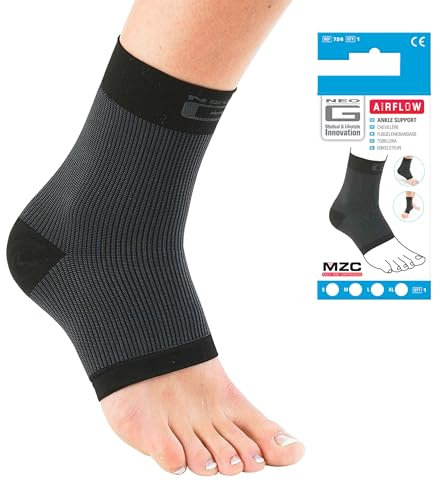 Neo-G Ankle Support Running, Sports, Daily Wear - Ankle Brace, Achilles Tendonitis Support, Sprained Ankle Supports for Weak Ankles and Joint Pain. Multi Zone Ankle Compression - Airflow - L - Black