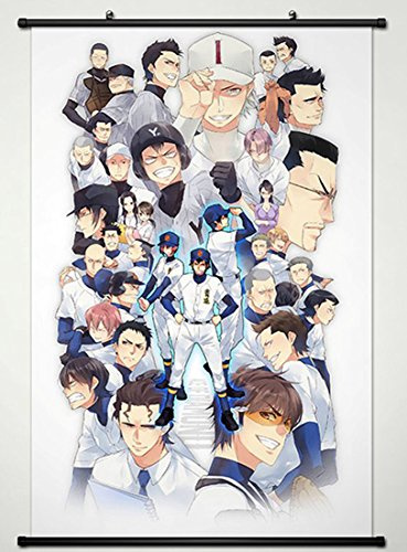 ACE of Diamond Wall Scroll Poster Fabric Painting for Anime Whole Roles 002 S