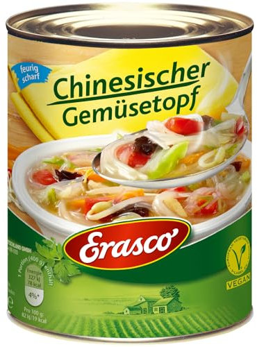 Erasco Chinesischer Gemüsetopf vegetarisch (800g) In rund 5 Minuten fertig – Mit viel Gemüse – Ohne Schnickschnack - Einfach lecker, 2er Pack (2 x 800 g)