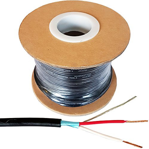 Loops 100m 2 Core Shielded Screened Audio Cable – PURE COPPER – Microphone Lead Reel – Perfect for XLR & 6.35mm Connectors – OFC Instrument/Mic Drop Install Studio Wire