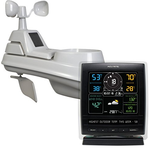 AcuRite 01517 Pro Color Weather Station with Rain, Wind, Temperature, Humidity and Weather Ticker
