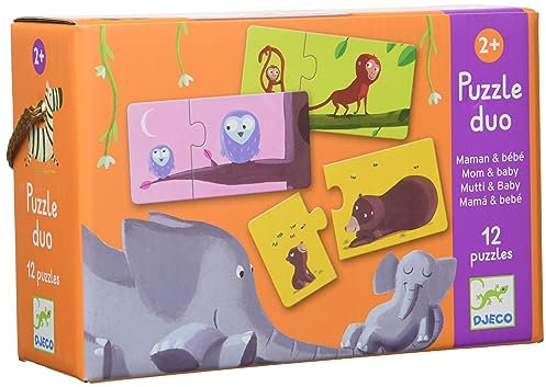 Djeco – 79690 – Puzzle Duo – Mama und Baby – 2-teilig