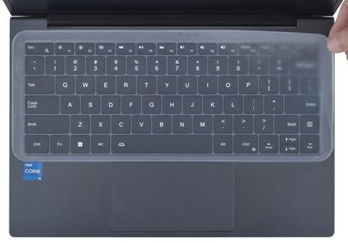 Universal Silikon Tastatur Abdeckung für 13-14 Zoll Laptops, Anti-Staub, wasserdicht, transparent (Größe: 31.2 x 12.9 cm)