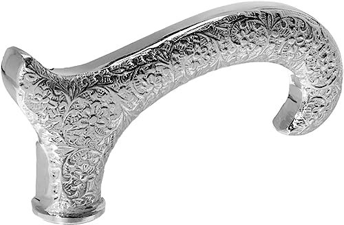 Manico Derby per bastone da passeggio realizzato a mano in stile medievale – maniglie in metallo con finitura argento – eleganti maniglie decorative per uomo e donna – dona un nuovo look al vostro