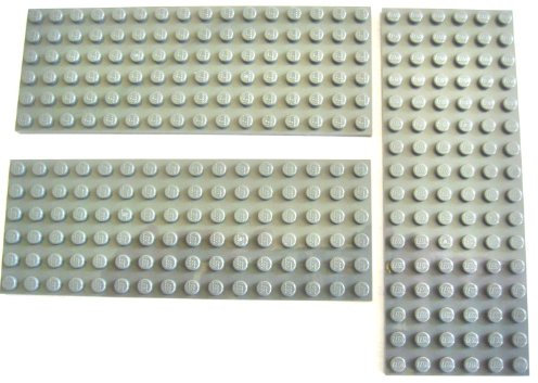 LEGO Bricks City 3027 3 Plates 6 x 16 Dark Grey
