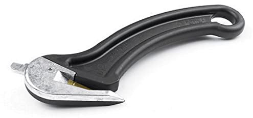 SOFIAC 2 : Cutter couteau crochet « bec de canard » de sécurité professionnel Mure & Peyrot. Pour manutention, ouvrir cartons, liens et emballages, film étirable. Pas de contact avec la lame.