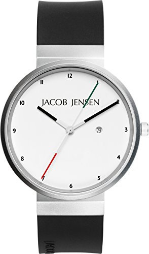 JACOB JENSEN Unisex-Armbanduhr JACOB JENSEN NEW SERIES NO. 703 Analog Quarz Kautschuk JACOB JENSEN NEW SERIES NO. 703
