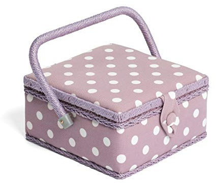 Hobby Gift Exklusives kleines Nähkästchen, Lila Fleck, 20 x 20 x 11cm