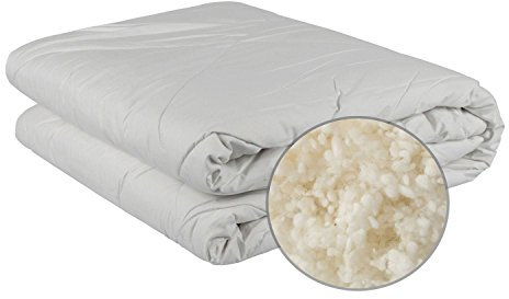 Homescapes Schwere Bettdecke Schafwolle 135x200 cm, Herbst/Winter-Bettdecke mit Wollfüllung & Baumwollbezug, Wollbettdecke mit 400 GSM Füllung, Oeko-TEX Standard 100