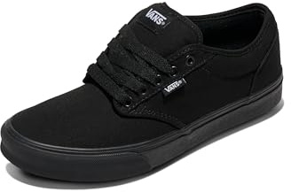 Vans Mens Size 12, Atwood Sneaker Triple Black Canvas Lace Up Shoes, Low Top Men's Trainers, Lightweight Old Skool Sneakers Skate Shoes (12 UK)