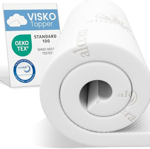 ELONEO Viscoelastischer Matratzen Topper 120x200cm, Matratzentopper mit Memory Foam Effekt, 5 cm Höhe, Matratzenauflage für Bett und Boxspringbett inkl. atmungsaktivem Mesh-Bezug und Eckschlaufen