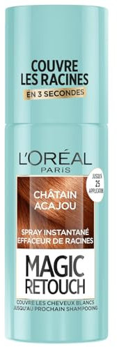 L’ORÉAL PARIS - Spray Instantané Correcteur de Racines & Cheveux Blancs - Hommes & Femmes - Magic Retouch - Acajou - 75ml