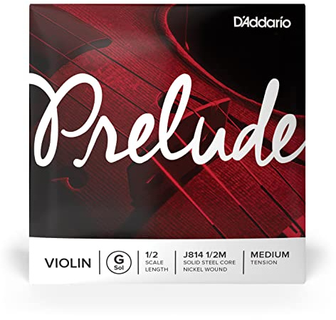 D'Addario Geigensaiten - Prelude Violin Strings - J814 1/2M - 1/2 Scale, Medium Tension - Single G String