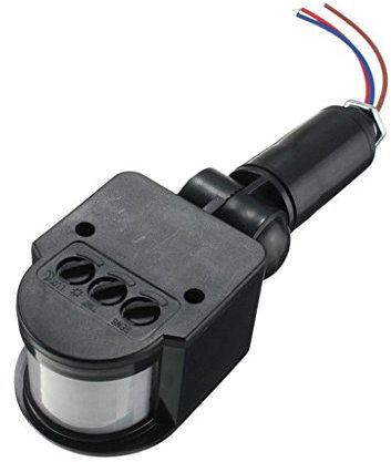 12m PIR Infrarouge Détecteur de Mouvement Capteur LED Extérieur RF DC 12V Noir