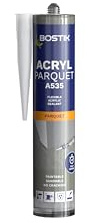 Bostik Joint Acryl Parquet – Gris– Mastic Colle Acrylique Spécial Parquet – Finition Pour Parquet et Sols Stratifiés – Séchage rapide – Ponçable & Compatible Tous Vernis – 300 ml