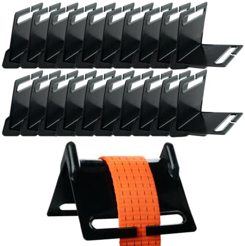 Kantenschutz Spanngurte 20er Set für Gurte von 2,5-10cm Breite, Kantenschoner Zurrgurt, Kantenschutzwinkel Gurt, Ladungssicherung Winkel, Profi-Kantenschoner, Kantenschutz Transport